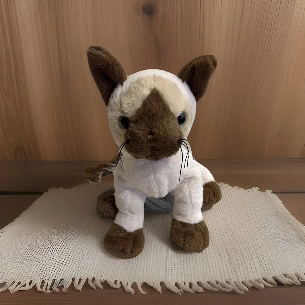 Ganz Webkinz Signature Plush Beige & Brown‎ Stuffed Animal Siamese Cat 8
